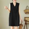 Ropa de Verano 2024 Nueva Talla Grande para Mujer Traje de Monos con Pantalones Anchos sin Mangas Delgado Holgado Ropa de Trabajo Mujer