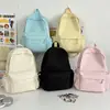 Mochila Feminina Estilo Coreano com Letras, Casual, Elegante, Simples e Versátil, Mochila Escolar para Alunos do Ensino Fundamental, Mochila Feminina de Grande Capacidade