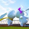 Escultura de animal de fibra de vidrio personalizada, gran grúa de jardín al aire libre, ciervo sika, conejo, panda, dinosaurio, adornos decorativos