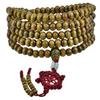 Nudo de rueda francés madera ordinaria 216 cuentas 6mm pulsera joyería para hombre y mujer pulsera al por mayor imitación hoja pequeña Palo de rosa