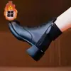 Estilo Retro Estilo Britânico Tendência Botas Curtas Botas para Mulheres 2022 Inverno Novo Mix and Match Fashionável e Bonito Botas Curtas