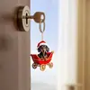 Decoración Navideña Colgante Plano de Acrílico Adornos Navideños para Coche Colgante