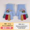 Guantes de Punto para Niños con Cubierta Flip de Medio Dedo para Otoño e Invierno, Cálidos Guantes de Lana de Dibujos Animados para Niños