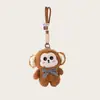 Bolsa Fofa Desenho Animado Boneco Macaco Pequeno Brinquedo de Pelúcia Criativo Mochila Boneca Pequena Chaveiro Bolsa