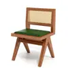 Sofá de asiento de tarjeta de ratán de madera maciza estilo del sudeste asiático diseñador estilo Hong Kong restaurante de té cadena de café combinación de mesa y silla