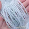 Cuentas Redondas Verdes Hielo Blancas de Jade Verde Tintado Tianshan, Cuentas Sueltas de Jade Tianshan de Xinjiang, Cuentas Semi-Terminadas para Manualidades, Cuentas al por Mayor para Comercio Exterior