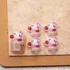 Nova Joia para Nail Art de Desenho Hello Kitty Morango Gatinho KT Fofo Resina Cola de Creme Material DIY Acessórios de Unha