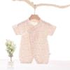 Mono Bebé Verano Algodón Traje de Monje Estampado Manga Corta Recién Nacido Traje para Aire Acondicionado Bebé Niño y Niña Mono Corto para Gatear