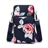 Bolsa para Teléfono Móvil de Tela Floral para Ancianos Bolso de Mujer Mini Bolso Pequeño Tela Bolso Bandolera Muñequera para Teléfono Móvil Monedero de Cuello