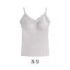 Top tipo camisola con cuello en V de encaje, forro polar, térmico y generador de calor para mujer, estilo otoño/invierno, con copas incorporadas, perfecto como capa interior o capa base