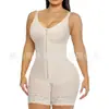 Body moldeador europeo y americano transfronterizo para realzar el busto con entrepierna de cremallera, broches a presión, control de abdomen, levantamiento de glúteos y compresión mejorada de la cintura