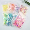 Serie de concha de perla para arte de uñas Maquillaje de ojos Aurora amor ojo de pez helado cola de pez joyería dorada DIY gota de pegamento flujo material de cáñamo