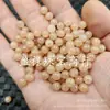 Cor de Açúcar Claro Contas Redondas Jade Contas Soltas Quartzo Amarelo Claro Pedra de Jade Acessórios para Joias Pulseira Colar DIY Contas Champagne