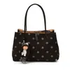 Bolsa de ombro super popular estilo coreano com bolinhas 2026 nova bolsa vintage com múltiplos compartimentos para trabalho e deslocamento