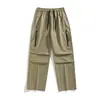 Pantalones de Trabajo para Hombre Multibolsillos Sueltos Rectos Casuales Ropa de Exterior Resistentes al Desgaste Tácticos Largos
