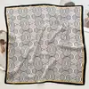 Bufanda de Imitación Seda Nueva con Estampado de Rayas Simples, Tacto de Alta Gama, Chal Versátil, Pañuelo de Cuello de Moda y Elegante para Mujer