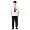 Conjunto de uniforme escolar de estilo universitario, que incluye una camisa blanca, una falda plisada y una corbata, adecuado tanto para estudiantes de secundaria como de preparatoria, y para usar en actuaciones corales a gran escala