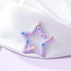 Estrella de Cinco Puntas Goteo de Aceite Metal DIY Accesorios de Joyería Hechos a Mano Hebilla de Resorte Colgante Anillo Conector Pintura Colorido Tramo