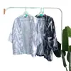 Moda Primavera y Verano 2024 Marca de Ropa Bata Tie-dye de Grulla Estilo Coreano para Hombre Moda Guapo Estilo Harajuku Casual Chaqueta de Calle