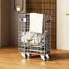 Carro Cesta de Ropa Sucia Antigua para el Hogar, Baño, Inodoro, Cesta de Lavandería, Estante Móvil para Almacenamiento de Ropa