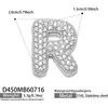 Collar Colgante Misterioso y Lujoso con Circonitas Incrustadas y 26 Letras Inglesas, Acero Inoxidable Chapado en Oro de 18k, Collar de Joyería para Mujer