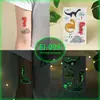 Pegatinas de Tatuaje de Dibujos Animados para Niños, Mundo de Dinosaurios Luminoso, Pegatinas Temporales Impermeables para Cara de Niños y Niñas, Stock Listo Transfronterizo