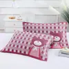 Toalla de Almohada Grande Algodón Par Tres Capas Gasa Adulto Cabeza de Almohada Pañuelo de Cabeza Remate Absorbente de Sudor Parejas Estilo Europeo Toalla de Almohada