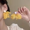 Flor Respiração da Noite Linguagem das Flores ~ Brincos Retro de Contraste de Cor com Borla de Miçangas de Flores Brincos de Pino Femininos Brincos de Pino para Feriado Brincos Estilo Étnico