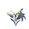Fabricantes de origen entran en escena muestra pegamento dorado rasguño papel de pegatina mariposa flor caricatura pegatina