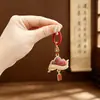 Estilo Tradicional Chinês Brocado Song Grande Muralha Bolsa Pingente Chaveiro Broche Cheongsam Ornamento Artesanal Decoração Artesanato Antigo