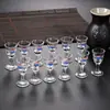 Copa Moutai, copa de vino pequeña, copa de cristal, vertedor de 10 ml, juego de siete piezas, blanco