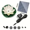 Novo Modelo do Fabricante em Estoque: Fonte Solar para Lagos de Peixes Externos, Elemento de Água Flutuante com Design de Fluxo Circular de Água, Inclui Bateria e Luzes Coloridas