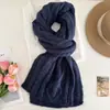 Bufanda retro de punto trenzado estilo coreano para mujer, hilo suave y grueso, simple y versátil, cálida para otoño e invierno