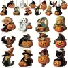 Decoración Popular de Calabaza Murciélago para Fiesta de Halloween Telaraña Adorno Colgante Espiral Feliz Halloween Decoración de Madera