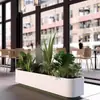 Macetero Imitación Terrazo Exterior Tienda Calle Comercial Cafetería Lechería Canaleta de Flores de Hierro Soporte para Flores de Exterior