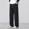 Shanggu Moda Masculina 2026 Primavera Novo Calça Masculina 100% Algodão Estilo Hong Kong Retrô Casual Simples Cordão Calça Casual Masculina