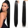 Peruca de Comércio Exterior Cabelo Longo Liso Feminino Rabo de Cavalo Alto Externo com Cordão Leve Sem Queda de Cabeça Novo Estilo Rabo de Cavalo Alto Natural e Volumoso