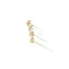 Accesorios para Joyería DIY que Conservan el Color Aguja en Forma de T Rellena de Oro de 14K Estrella de Cinco Puntas Corazón Aguja de Cabeza Plana Material para Joyería Hecha a Mano
