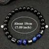 Amazon Shein Tk Pulsera de Venta Caliente Transfronteriza Piedra de Ojo de Tigre Tricolor Obsidiana Pulsera Magnética Venta al por Mayor desde el Fabricante