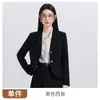Atuendo formal para entrevista de estudiante universitario, ropa profesional estilo universitario, blazer de manga larga, traje de falda plisada, ropa de trabajo para maestra en otoño