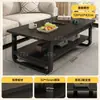 Mesa de Centro Sala de Estar Hogar Apartamento Pequeño 2026 Nueva Doble Capa Mesa Pequeña Moderna Simple Mesa Auxiliar Cuadrada Simple Mesa de Té