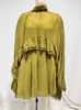 Vestido de pastel con volantes estilo europeo y americano transfronterizo, vestido de vacaciones de otoño de gasa suelta y fluida, artículo de alta venta en stock
