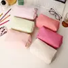 Bolsa de Higiene Pessoal Portátil de Aparência Sofisticada, Bolsa de Maquiagem de Mão, Armazenamento de Viagem, Bolsa de Maquiagem de PU Impermeável de Grande Capacidade, Textura de Bambu