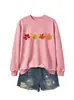 Amazon Wish sitio independiente casual, cómoda, a la moda para mujer, arce de cuatro hojas, otoño e invierno, nueva sudadera de cuello redondo y manga larga