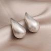 Aretes de moda calientes transfronterizos de Amazon, aretes de guisante de gotas de agua cepillados, temperamento simple, aretes de alta gama