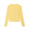 Ins estilo europeu e americano transfronteiriço 2026 nova moda elegante feminino atacado para o dia a dia cor sólida listra vertical cardigã de malha jaqueta