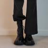 Botas Martin Geniales y Elegantes de Estilo Británico para Personas Menudas, Ultraligeras con Suelas Gruesas que Aumentan la Altura en 7 cm, Cómodas y Transpirables, Cierre Trasero, Elásticas y Adelgazantes