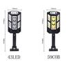 Luces solares transfronterizas para exteriores, luces de pared para patio, hogar, control remoto, luces de inducción del cuerpo humano, control de luz exterior, farolas de 43 LED