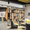Estante de Livros de Ferro Divisória de Piso Rack de Armazenamento Tela de Escritório Estante de Livros Rack de Exibição Sala de Jantar Sala de Estar Armazenamento Madeira Sólida Simples