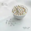 Cuentas Chapadas en Oro de 14K que Conservan el Color, Cuentas de Transferencia, Cuentas Pequeñas de Oro, Superficie Lisa Sólida, Accesorios de Cuentas Hechos a Mano para Joyería DIY, Cuentas Sueltas